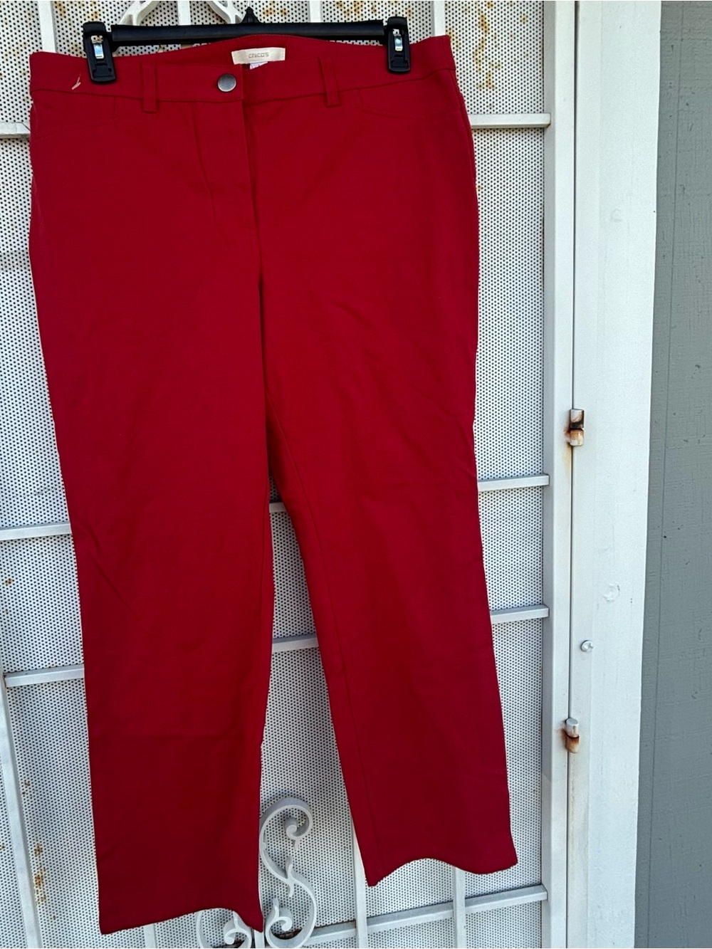 Chico's Red Straight-Leg Women's Jeans